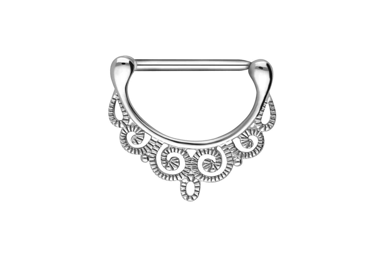 Chirurgenstahl Nippelpiercing Clicker ORIENTALISCHES DESIGN